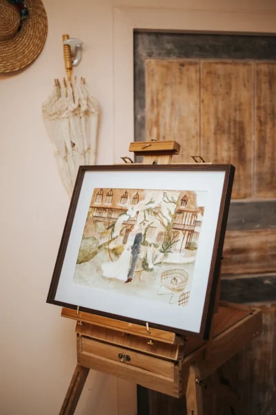 Aquarelle personnalisée A3 – Tableau souvenir illustré