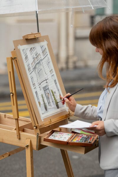 Maison Astor "Léontine" - Aquarelle personnalisée A3 – Souvenir illustré