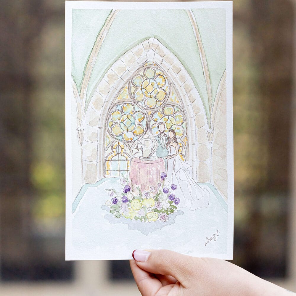 Shooting du 23 mai 2026 - Abbaye de la Bussière "Suzette" - Aquarelle personnalisée A5 – Souvenir illustré