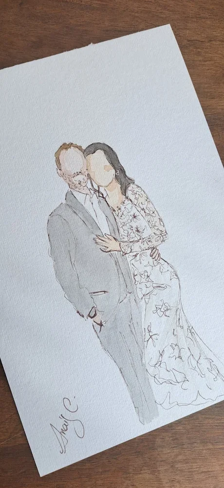 Aquarelle personnalisée A5 – Portrait illustré à partir de photo